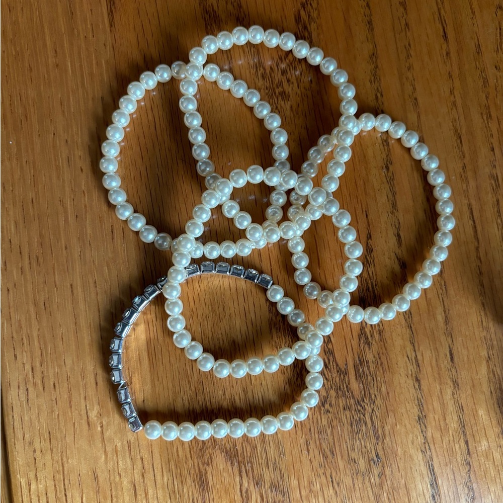 Fake Pearl Looking Bracelets